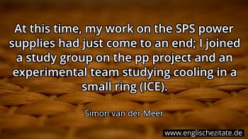 Englisches Zitat von Simon van der Meer als Bild