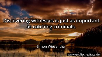 Englisches Zitat von Simon Wiesenthal als Bild
