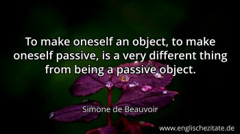 Englisches Zitat von Simone de Beauvoir als Bild