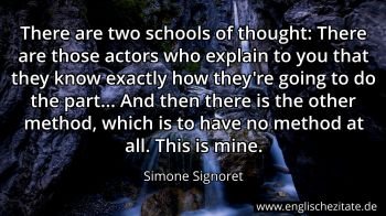 Englisches Zitat von Simone Signoret als Bild