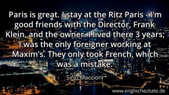 Englisches Zitat von Sirio Maccioni als Bild
