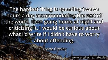Englisches Zitat von Sloane Crosley als Bild