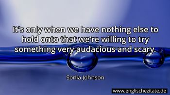 Englisches Zitat von Sonia Johnson als Bild