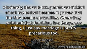 Englisches Zitat von Sonia Johnson als Bild