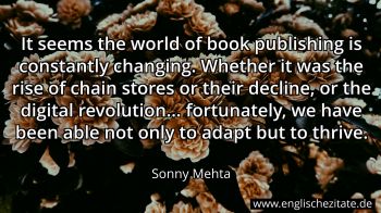 Englisches Zitat von Sonny Mehta als Bild