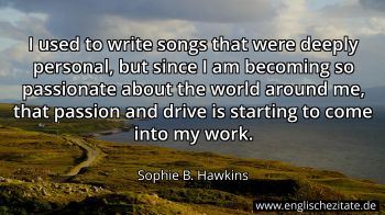 Englisches Zitat von Sophie B. Hawkins als Bild