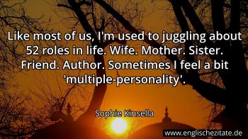 Englisches Zitat von Sophie Kinsella als Bild