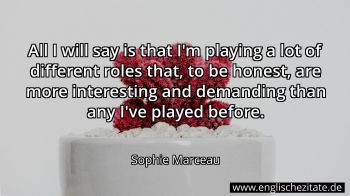 Englisches Zitat von Sophie Marceau als Bild