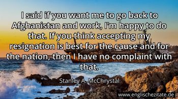 Englisches Zitat von Stanley A. McChrystal als Bild