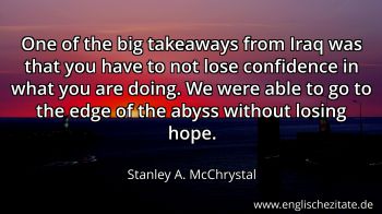 Englisches Zitat von Stanley A. McChrystal als Bild