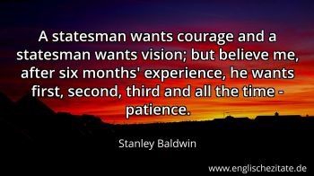 Englisches Zitat von Stanley Baldwin als Bild