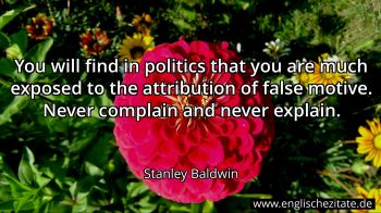 Englisches Zitat von Stanley Baldwin als Bild