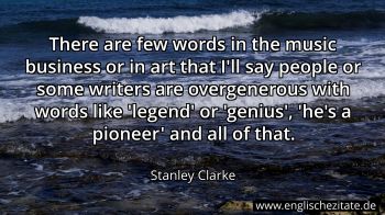 Englisches Zitat von Stanley Clarke als Bild