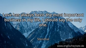 Englisches Zitat von Stendhal als Bild