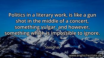 Englisches Zitat von Stendhal als Bild