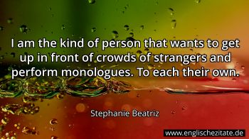 Englisches Zitat von Stephanie Beatriz als Bild