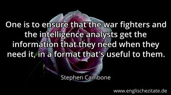 Englisches Zitat von Stephen Cambone als Bild