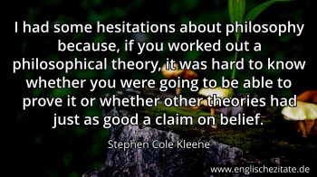 Englisches Zitat von Stephen Cole Kleene als Bild