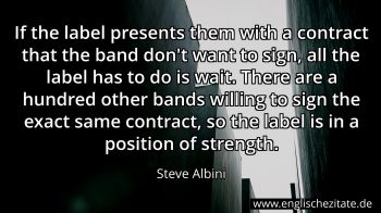 Englisches Zitat von Steve Albini als Bild