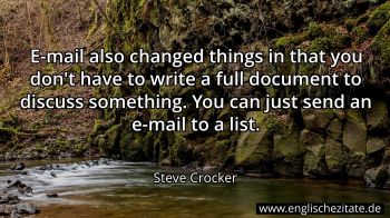Englisches Zitat von Steve Crocker als Bild