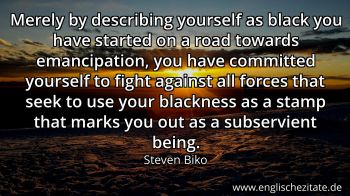 Englisches Zitat von Steven Biko als Bild