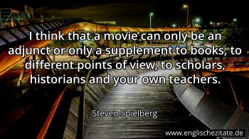 Englisches Zitat von Steven Spielberg als Bild