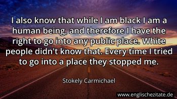 Englisches Zitat von Stokely Carmichael als Bild