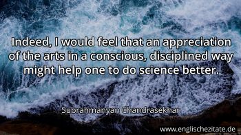 Englisches Zitat von Subrahmanyan Chandrasekhar als Bild