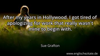 Englisches Zitat von Sue Grafton als Bild