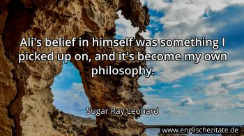 Englisches Zitat von Sugar Ray Leonard als Bild