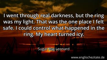 Englisches Zitat von Sugar Ray Leonard als Bild