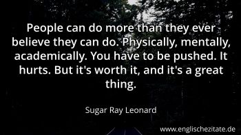 Englisches Zitat von Sugar Ray Leonard als Bild