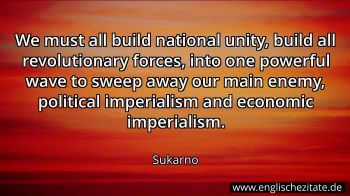 Englisches Zitat von Sukarno als Bild