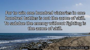 Englisches Zitat von Sun Tzu als Bild