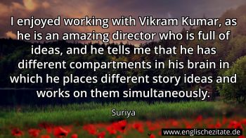 Englisches Zitat von Suriya als Bild