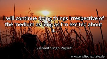 Englisches Zitat von Sushant Singh Rajput als Bild