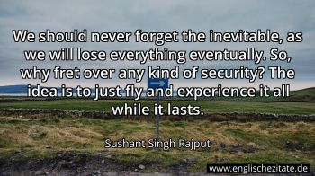 Englisches Zitat von Sushant Singh Rajput als Bild