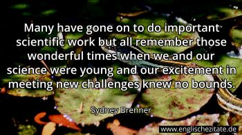 Englisches Zitat von Sydney Brenner als Bild