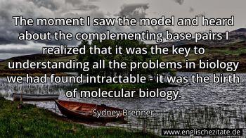 Englisches Zitat von Sydney Brenner als Bild