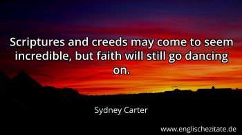 Englisches Zitat von Sydney Carter als Bild