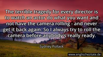 Englisches Zitat von Sydney Pollack als Bild