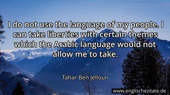 Englisches Zitat von Tahar Ben Jelloun als Bild