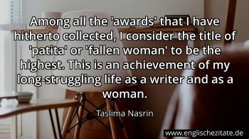 Englisches Zitat von Taslima Nasrin als Bild