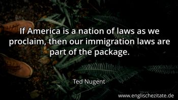 Englisches Zitat von Ted Nugent als Bild
