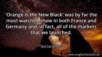 Englisches Zitat von Ted Sarandos als Bild