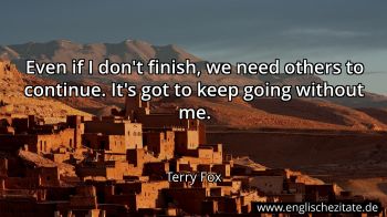 Englisches Zitat von Terry Fox als Bild