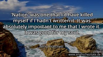 Englisches Zitat von Terry Pratchett als Bild
