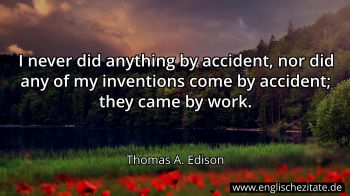 Englisches Zitat von Thomas A. Edison als Bild