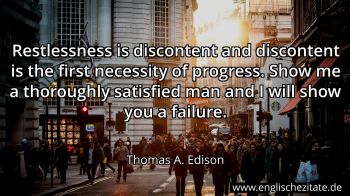 Englisches Zitat von Thomas A. Edison als Bild