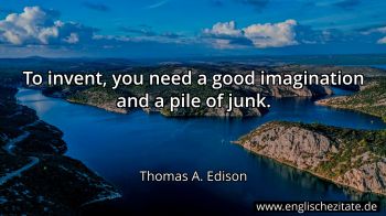 Englisches Zitat von Thomas A. Edison als Bild